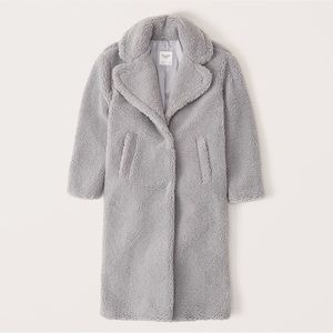 🩷 Abercrombie Long Sherpa Coat